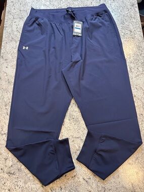 Under Armour Dark Navy Training Joggers with White Logo